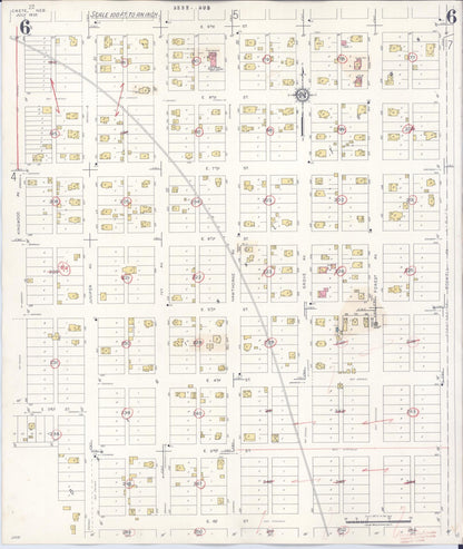 Sanborn Fire Insurance Map from Crete, Saline County, Nebraska (1942), Sheet #0006 - Complete Map Set gallery image, historic Sanborn map, vintage wall art, Nebraska Nebraska
