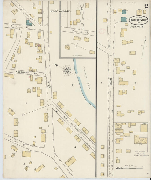 Sanborn Fire Insurance Map from Pawtuxet Valley, Kent and Providence Counties, Rhode Island (1894), Sheet #0002 - Complete Map Set gallery image, historic Sanborn map, vintage wall art, Rhode Island Rhode Island