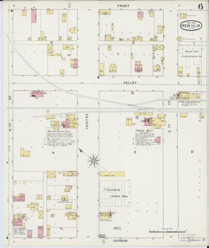 Sanborn Fire Insurance Map from New Ulm, Brown County, Minnesota (1894), Sheet #0006 - Complete Map Set gallery image, historic Sanborn map, vintage wall art, Minnesota Minnesota