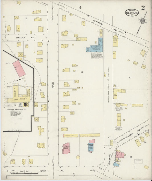 Sanborn Fire Insurance Map from Newfane, Niagara County, New York (1915), Sheet #0002 - Historic Sanborn Fire Insurance Map Print, vintage old map wall art, antique decor, genealogy gift, New York New York map