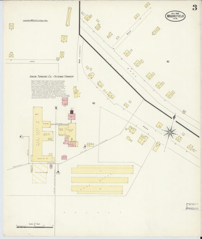 Sanborn Fire Insurance Map from Moorefield, Hardy County, West Virginia (1908), Sheet #0003 - Complete Map Set gallery image, historic Sanborn map, vintage wall art, West Virginia West Virginia
