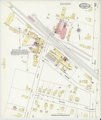 Sanborn Fire Insurance Map from Bridgewater, Plymouth County, Massachusetts (1912), Sheet #0002 - Complete Map Set gallery image, historic Sanborn map, vintage wall art, Massachusetts Massachusetts