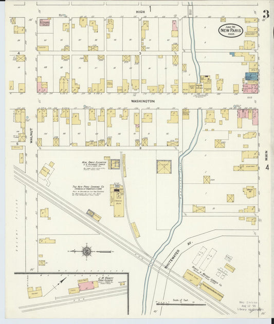 Sanborn Fire Insurance Map from New Paris, Preble County, Ohio (1911), Sheet #0003 - Historic Sanborn Fire Insurance Map Print, vintage old map wall art, antique decor, genealogy gift, Ohio Ohio map