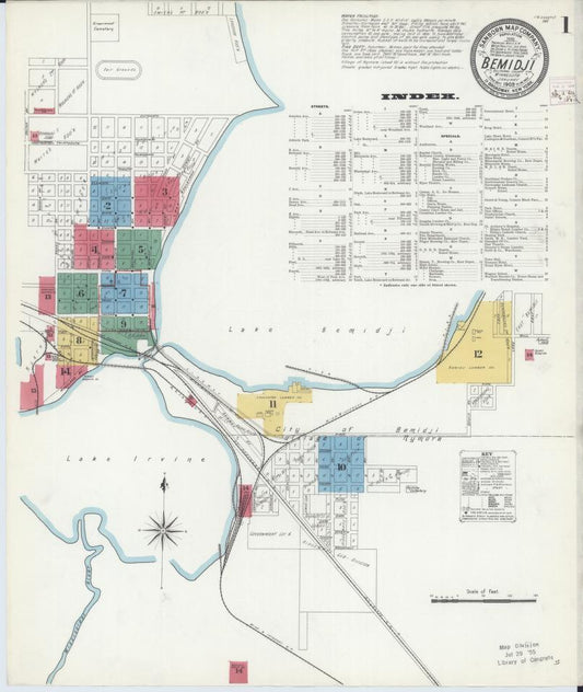 Sanborn Fire Insurance Map from Bemidji, Beltrami County, Minnesota. (1909) – Map View