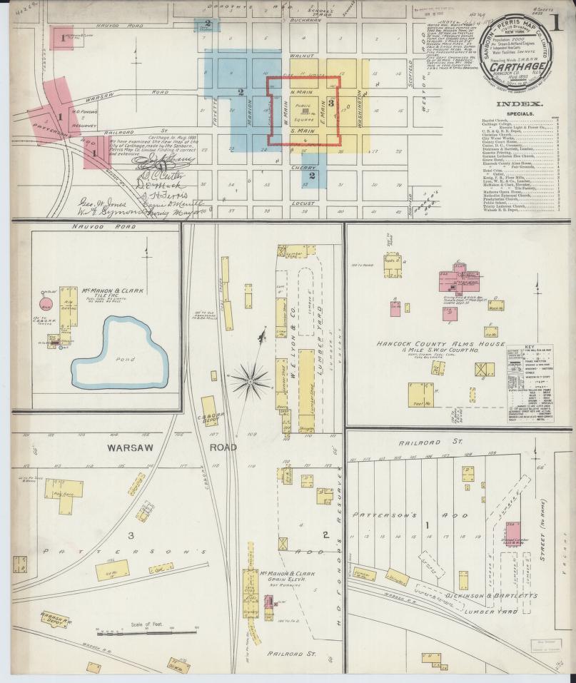 Sanborn Fire Insurance Map from Carthage, Hancock County, Illinois. (1893) – Map View