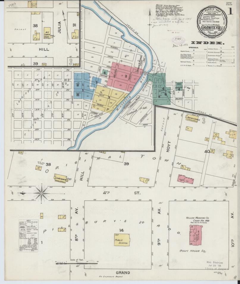 Sanborn Fire Insurance Map from Granite Falls, Yellow Medicine And Chippewa Counties, Minnesota. (1893) – Map View