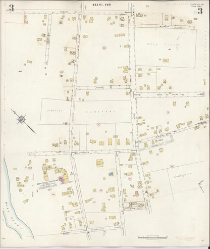 Sanborn Fire Insurance Map from Dixfield, Oxford County, Maine (1942), Sheet #0003 - Complete Map Set gallery image, historic Sanborn map, vintage wall art, Maine Maine