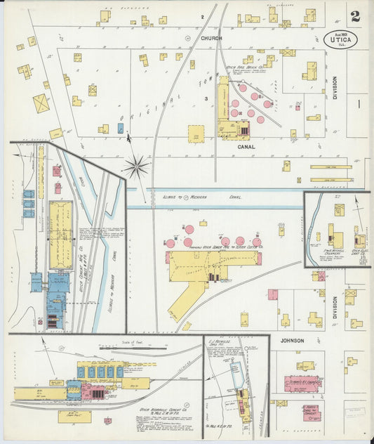 Sanborn Fire Insurance Map from Utica, La Salle County, Illinois (1901), Sheet #0002 - Historic Sanborn Fire Insurance Map Print, vintage old map wall art, antique decor, genealogy gift, Illinois Illinois map