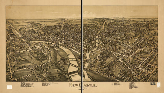 New Castle, Pennsylvania 1896 (1896) – Historic Bird’s-Eye View Panorama Print