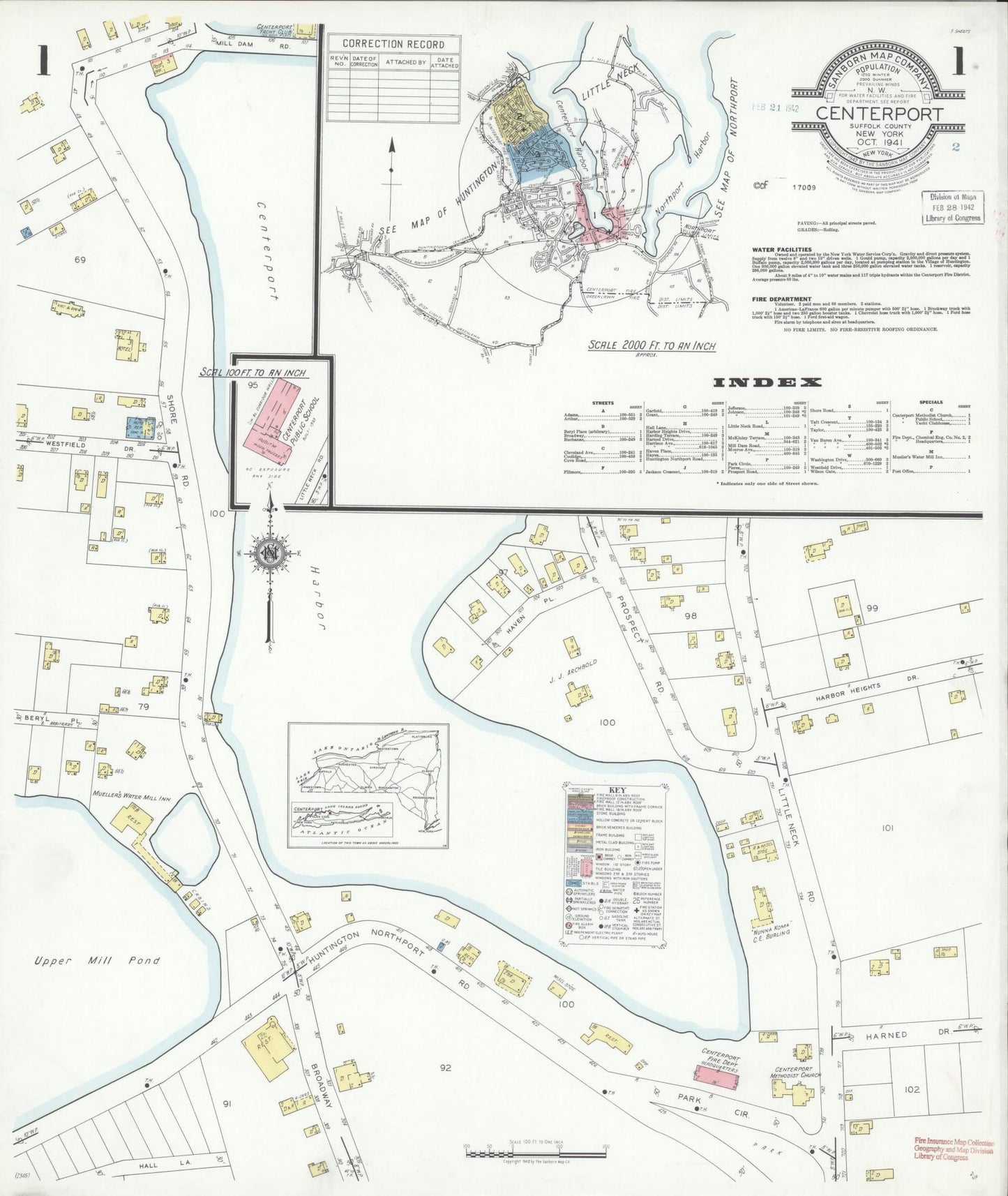 Sanborn Fire Insurance Map from Centerport, Suffolk County, New York. (1941) – Historic Sanborn Fire Insurance Map Print