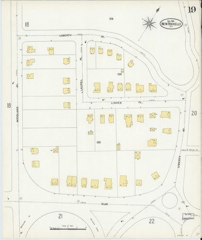 Sanborn Fire Insurance Map from New Rochelle, Westchester County, New York (1903), Sheet #0019 - Complete Map Set gallery image, historic Sanborn map, vintage wall art, New York New York