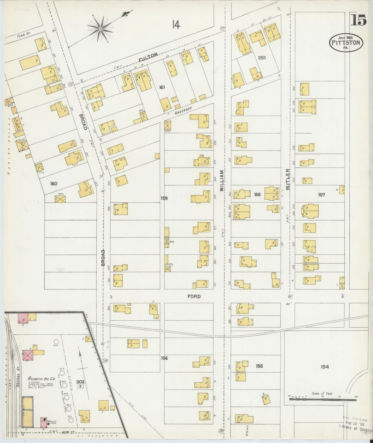 Sanborn Fire Insurance Map from Pittston, Luzerne County, Pennsylvania (1903), Sheet #0015 - Complete Map Set gallery image, historic Sanborn map, vintage wall art, Pennsylvania Pennsylvania