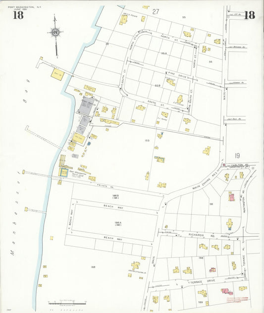 Sanborn Fire Insurance Map from Port Washington, Nassau County, New York (1931), Sheet #0018 - Historic Sanborn Fire Insurance Map Print, vintage old map wall art, antique decor, genealogy gift, New York New York map