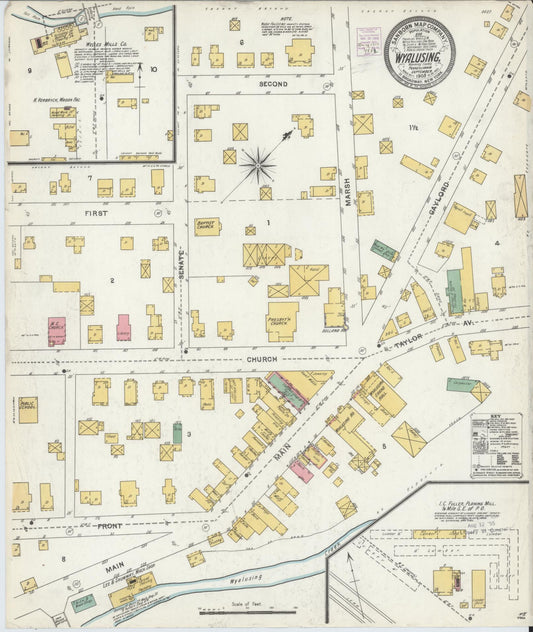 Sanborn Fire Insurance Map from Wyalusing, Wyoming County, Pennsylvania (1903), Sheet #0001 - Historic Sanborn Fire Insurance Map Print, vintage old map wall art, antique decor, genealogy gift, Wyalusing Wyoming map