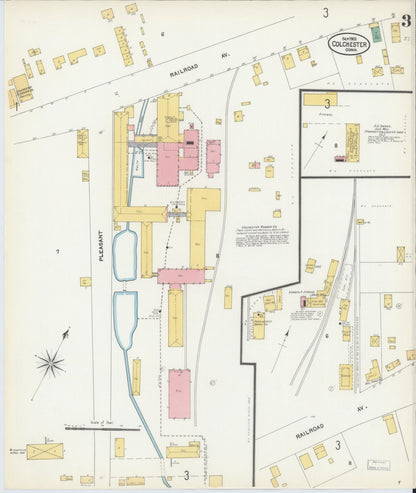Sanborn Fire Insurance Map from Colchester, New London County, Connecticut (1903), Sheet #0003 - Complete Map Set gallery image, historic Sanborn map, vintage wall art, Connecticut Connecticut