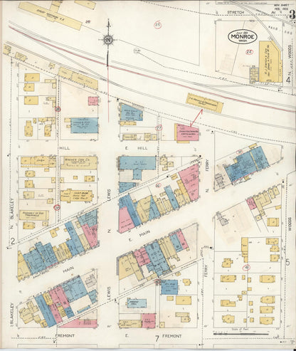 Sanborn Fire Insurance Map from Monroe, Snohomish County, Washington (1942), Sheet #0003 - Complete Map Set gallery image, historic Sanborn map, vintage wall art, Washington Washington