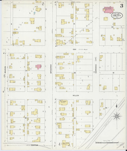 Sanborn Fire Insurance Map from Coal City, Grundy County, Illinois (1907), Sheet #0003 - Historic Sanborn Fire Insurance Map Print, vintage old map wall art, antique decor, genealogy gift, Illinois Illinois map