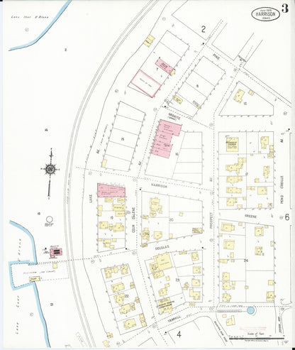 Sanborn Fire Insurance Map from Harrison, Kootenai County, Idaho (1918), Sheet #0003 - Complete Map Set gallery image, historic Sanborn map, vintage wall art, Idaho Idaho