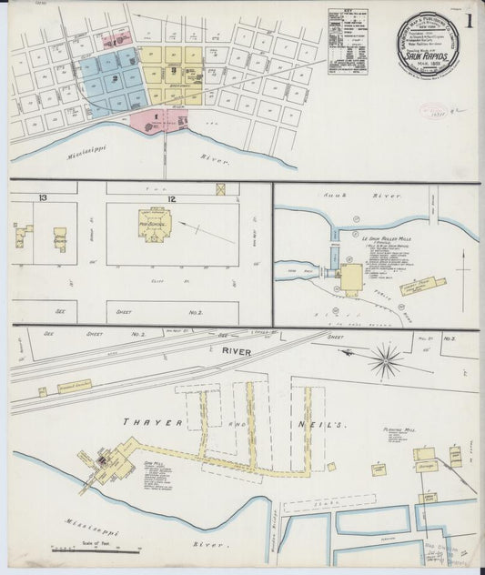 Sanborn Fire Insurance Map from Sauk Rapids, Benton County, Minnesota. (1889) – Map View