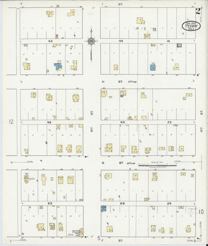 Sanborn Fire Insurance Map from Perry, Noble County, Oklahoma (1920), Sheet #0002 - Complete Map Set gallery image, historic Sanborn map, vintage wall art, Oklahoma Oklahoma