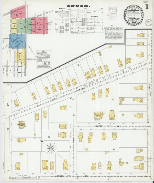 Sanborn Fire Insurance Map from Palmyra, Burlington County, New Jersey. (1900) – Historic Sanborn Fire Insurance Map Print