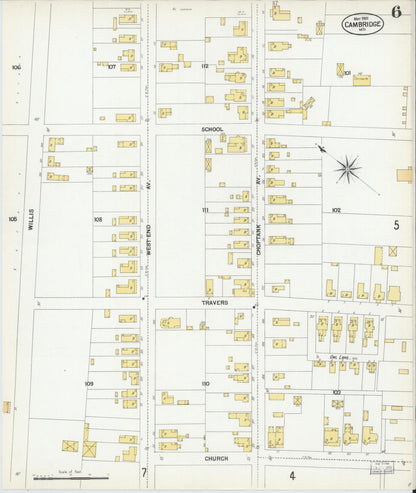Sanborn Fire Insurance Map from Cambridge, Dorchester County, Maryland (1901), Sheet #0006 - Complete Map Set gallery image, historic Sanborn map, vintage wall art, Maryland Maryland