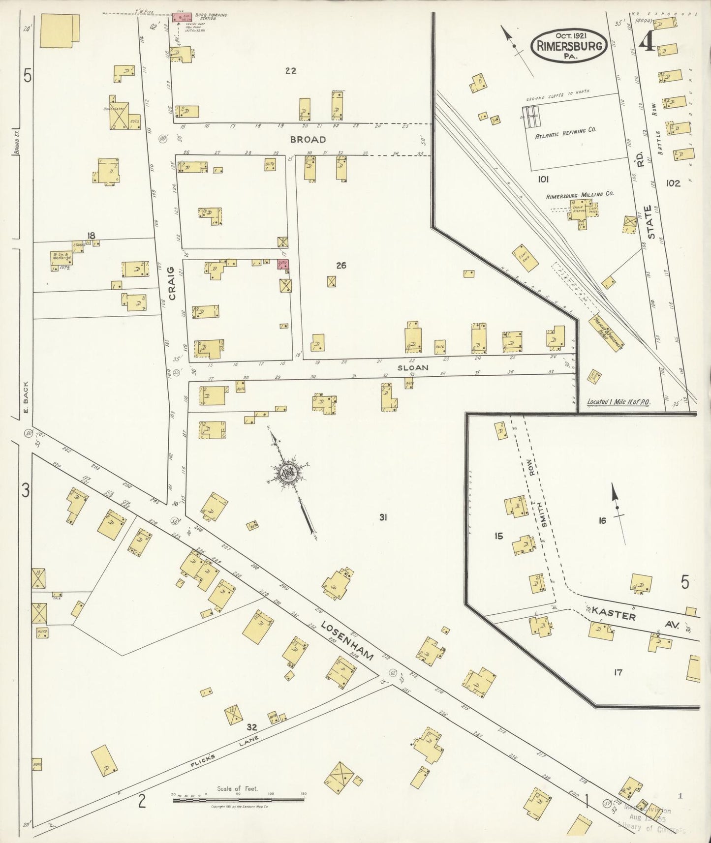 Sanborn Fire Insurance Map from Rimersburg, Clarion County, Pennsylvania (1921), Sheet #0004 - Complete Map Set gallery image, historic Sanborn map, vintage wall art, Pennsylvania Pennsylvania