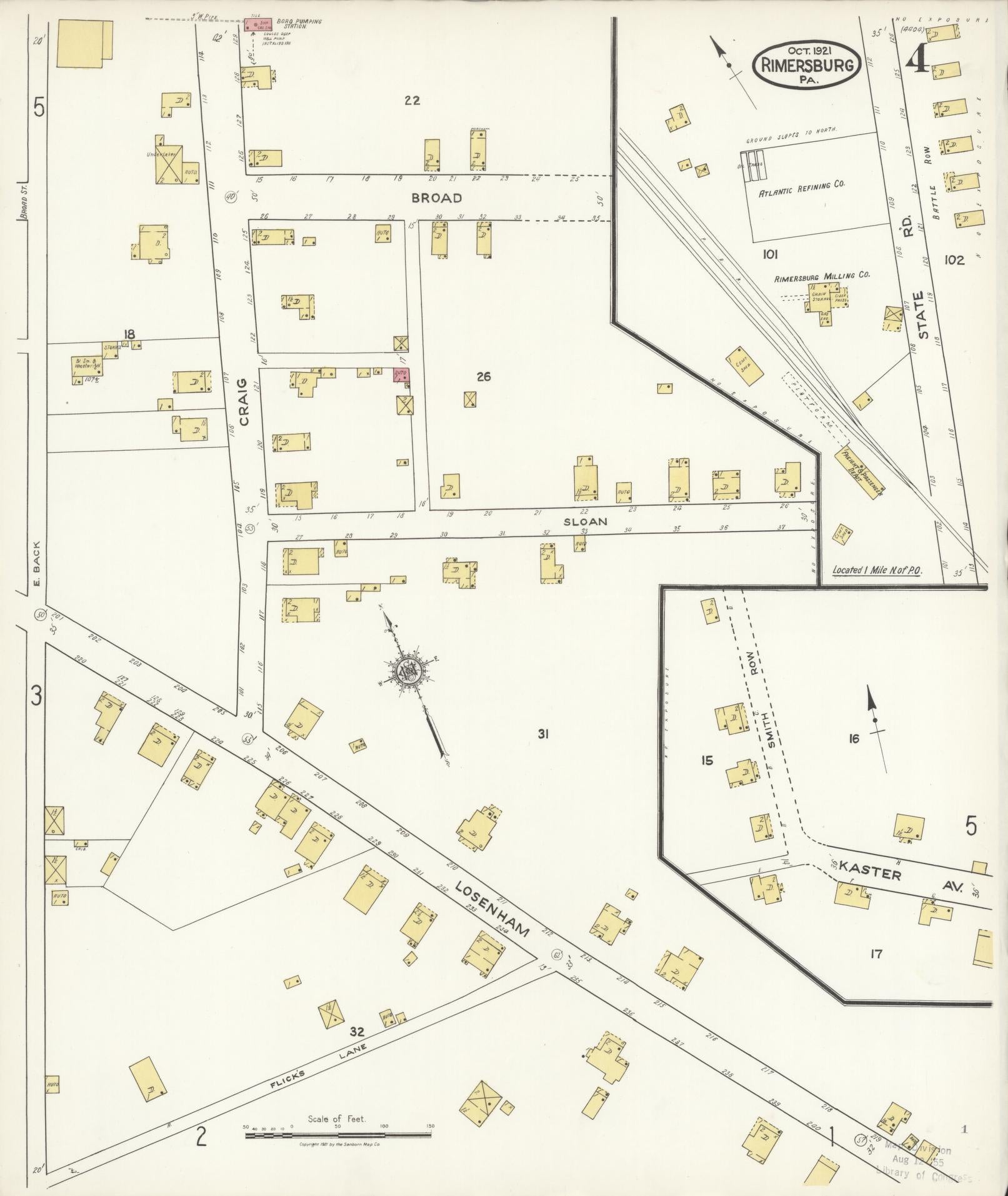 Sanborn Fire Insurance Map from Rimersburg, Clarion County, Pennsylvania (1921), Sheet #0004 - Complete Map Set gallery image, historic Sanborn map, vintage wall art, Pennsylvania Pennsylvania