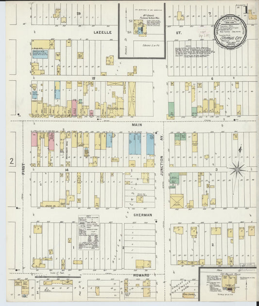 Sanborn Fire Insurance Map from Sturgis, Meade County, South Dakota (1897), Sheet #0001 - Complete Map Set gallery image, historic Sanborn map, vintage wall art, South Dakota South Dakota