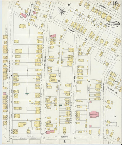 Sanborn Fire Insurance Map from Phillipsburg, Warren County, New Jersey (1897), Sheet #0013 - Complete Map Set gallery image, historic Sanborn map, vintage wall art, New Jersey New Jersey