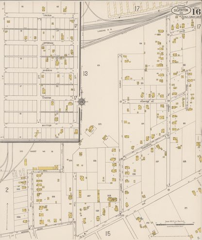 Sanborn Fire Insurance Map from Silverton, Marion County, Oregon (1922), Sheet #0016 - Complete Map Set gallery image, historic Sanborn map, vintage wall art, Oregon Oregon