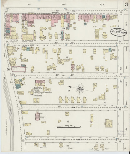 Sanborn Fire Insurance Map from Mount Vernon, Westchester County, New York (1887), Sheet #0003 - Complete Map Set gallery image, historic Sanborn map, vintage wall art, New York New York