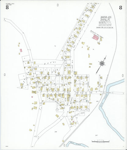 Sanborn Fire Insurance Map from Caldwell, Noble County, Ohio (1948), Sheet #0008 - Historic Sanborn Fire Insurance Map Print, vintage old map wall art, antique decor, genealogy gift, Ohio Ohio map