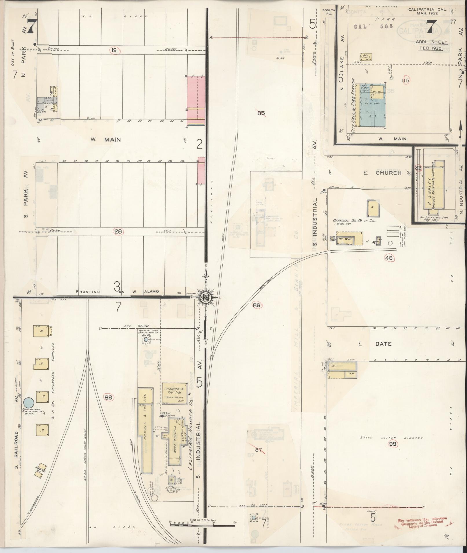 Sanborn Fire Insurance Map from Calipatria, Imperial County, California (1941), Sheet #0007 - Complete Map Set gallery image, historic Sanborn map, vintage wall art, California California