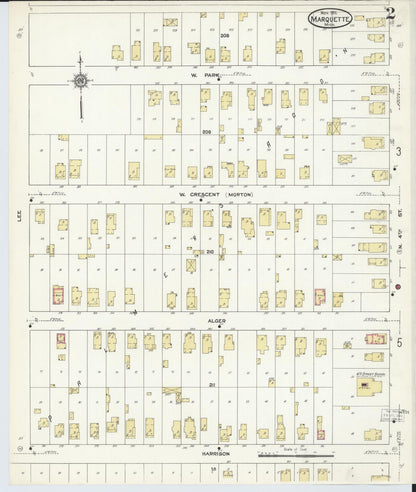 Sanborn Fire Insurance Map from Marquette, Marquette County, Michigan (1911), Sheet #0002 - Complete Map Set gallery image, historic Sanborn map, vintage wall art, Michigan Michigan