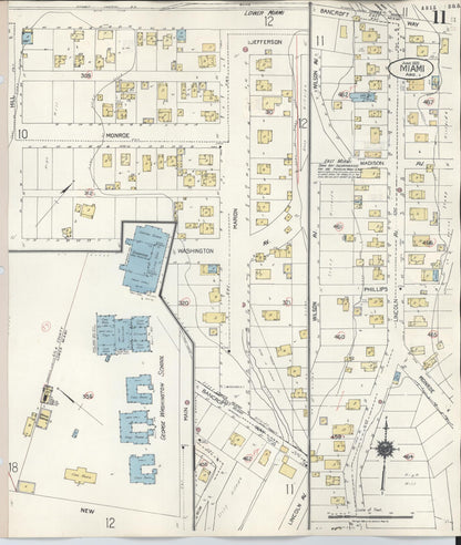 Sanborn Fire Insurance Map from Miami, Gila County, Arizona (1948), Sheet #0011 - Complete Map Set gallery image, historic Sanborn map, vintage wall art, Arizona Arizona