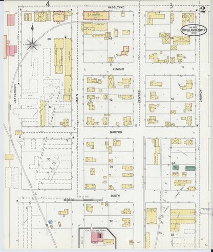 Sanborn Fire Insurance Map from Richland Center, Richland County, Wisconsin (1905), Sheet #0002 - Complete Map Set gallery image, historic Sanborn map, vintage wall art, Wisconsin Wisconsin