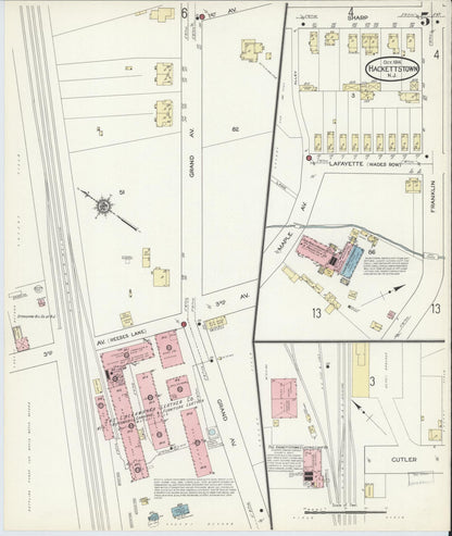 Sanborn Fire Insurance Map from Hackettstown, Warren County, New Jersey (1914), Sheet #0005 - Complete Map Set gallery image, historic Sanborn map, vintage wall art, New Jersey New Jersey