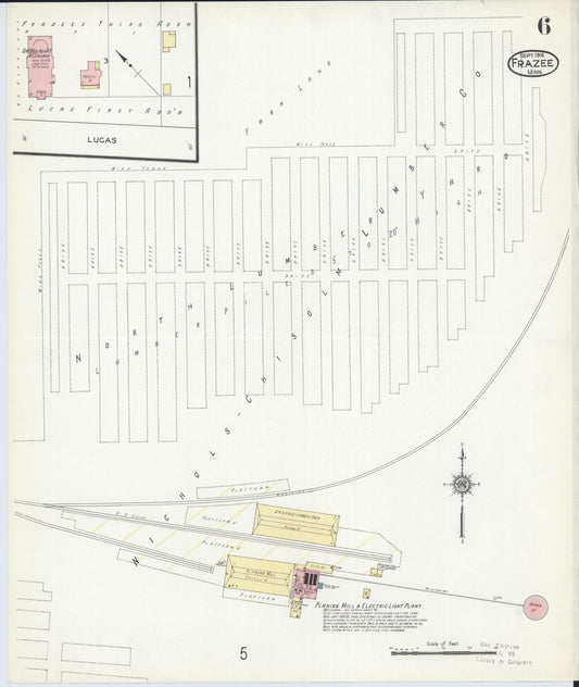 Sanborn Fire Insurance Map from Frazee, Becker County, Minnesota (1914), Sheet #0006 - Historic Sanborn Fire Insurance Map Print, vintage old map wall art, antique decor, genealogy gift, Minnesota Minnesota map