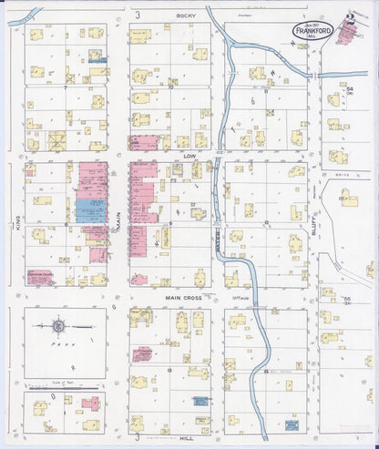 Sanborn Fire Insurance Map from Frankford, Pike County, Missouri (1917), Sheet #0002 - Complete Map Set gallery image, historic Sanborn map, vintage wall art, Missouri Missouri