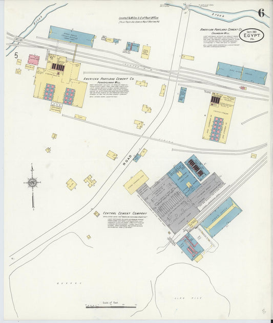 Sanborn Fire Insurance Map from Egypt, Lehigh County, Pennsylvania (1911), Sheet #0006 - Historic Sanborn Fire Insurance Map Print, vintage old map wall art, antique decor, genealogy gift, Pennsylvania Pennsylvania map