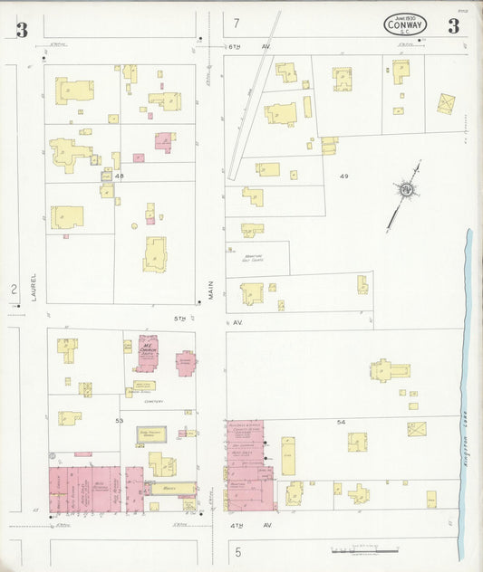 Sanborn Fire Insurance Map from Conway, Horry County, South Carolina (1930), Sheet #0003 - Historic Sanborn Fire Insurance Map Print, vintage old map wall art, antique decor, genealogy gift, South Carolina South Carolina map