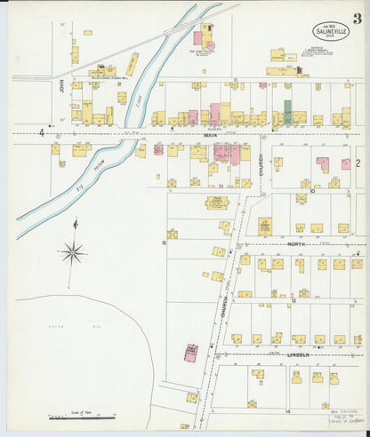 Sanborn Fire Insurance Map from Salineville, Columbiana County, Ohio (1902), Sheet #0003 - Complete Map Set gallery image, historic Sanborn map, vintage wall art, Ohio Ohio