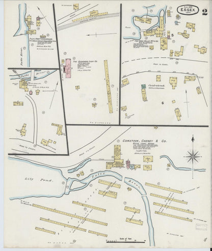 Sanborn Fire Insurance Map from Essex, Middlesex County, Connecticut (1889), Sheet #0002 - Complete Map Set gallery image, historic Sanborn map, vintage wall art, Connecticut Connecticut