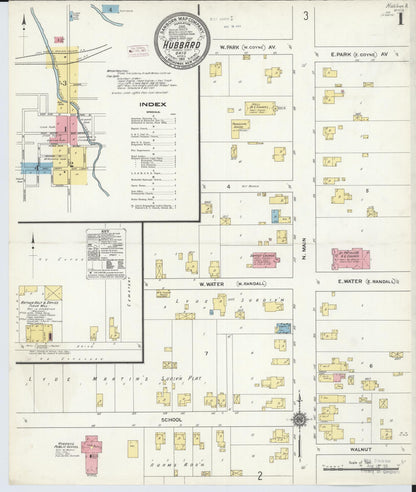 Sanborn Fire Insurance Map from Hubbard, Trumbull County, Ohio (1911), Sheet #0001 - Historic Sanborn Fire Insurance Map Print, vintage old map wall art, antique decor, genealogy gift, Ohio Ohio map