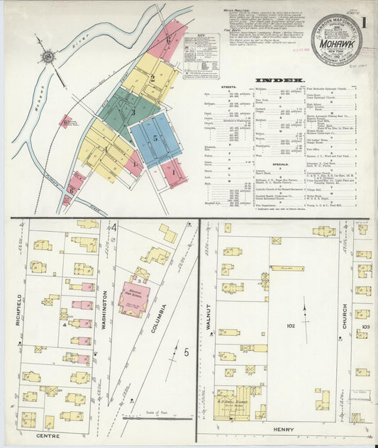 Sanborn Fire Insurance Map from Mohawk, Herkimer County, New York (1910), Sheet #0001