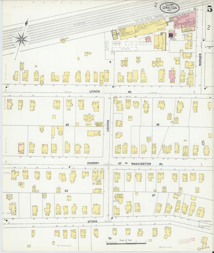 Sanborn Fire Insurance Map from Oneida, Madison County, New York (1904), Sheet #0004 - Complete Map Set gallery image, historic Sanborn map, vintage wall art, New York New York