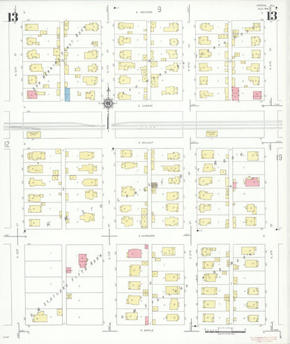 Sanborn Fire Insurance Map from Herrin, Williamson County, Illinois (1941), Sheet #0013 - Complete Map Set gallery image, historic Sanborn map, vintage wall art, Illinois Illinois