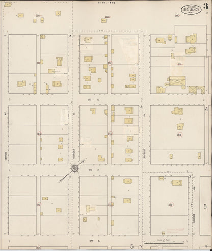 Sanborn Fire Insurance Map from Big Sandy, Chouteau County, Montana (1929), Sheet #0003 - Complete Map Set gallery image, historic Sanborn map, vintage wall art, Montana Montana