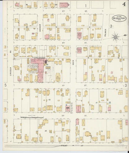 Sanborn Fire Insurance Map from Middleport, Meigs County, Ohio (1899), Sheet #0004 - Complete Map Set gallery image, historic Sanborn map, vintage wall art, Ohio Ohio